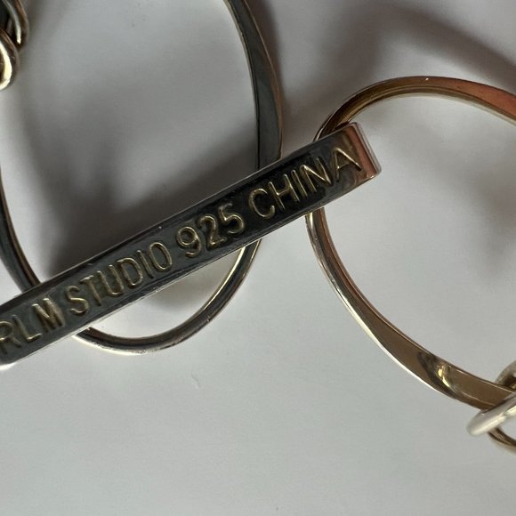 RLM Robert Lee Morris oval Link 35 inch necklace robert Lee collection sterling - Picture 4 of 5